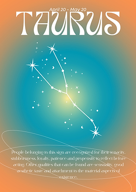 Taurus Zodiac Sign Constellation Art