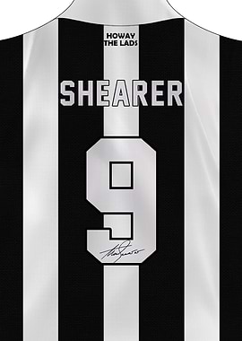 Shearer Newcastle Shirt Art