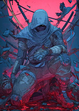 Hooded Warrior Swords