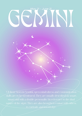 Gemini Zodiac Sign Art