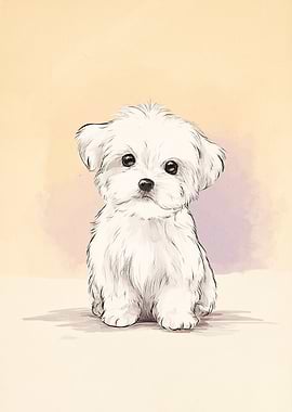 Cute White Puppy