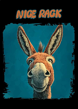Nice Rack Donkey Portrait