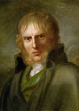 Portrait of a man with blond hair, david caspar friedrich painting