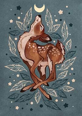 The fawn and the moon