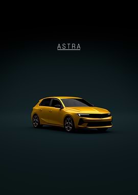 Opel Astra 2023 Yellow Front