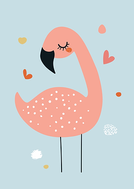 Cute Flamingo Illustration