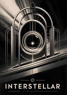 Interstellar Art Deco Poster