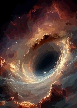 Abstract Space Black Hole Art