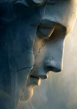 Marble Statue Face Profile
