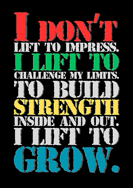 Motivational Lifting Quote on Black Background