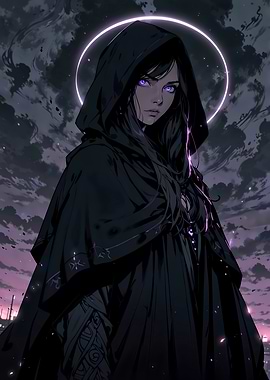 Violet Halo - Mystical Hooded Oracle