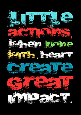 Inspirational Text Art on Black