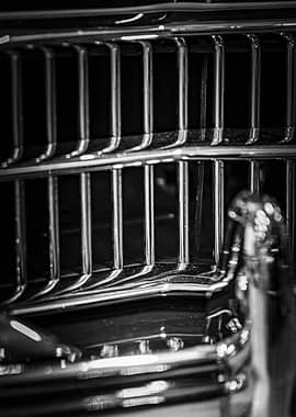 Classic Car Grill in Black and White
