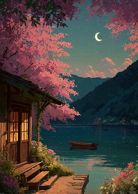 Lakeside Cherry Blossoms
