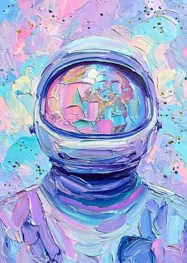 Astronaut in Pastel Dreamscape