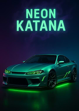 Neon Katana Car