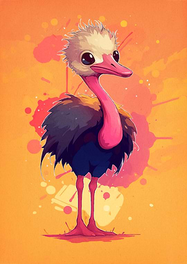 Cartoon Ostrich Animal