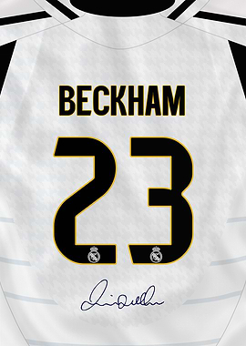David Beckham Madrid Jersey Number 23