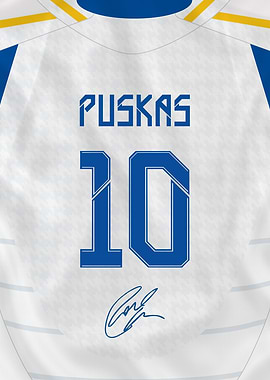 Ferenc Puskás Madrid Number 10 Jersey