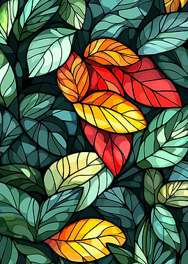 Colorful Leaves Pattern