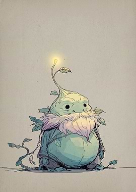 Cute Plant Creature Illustration