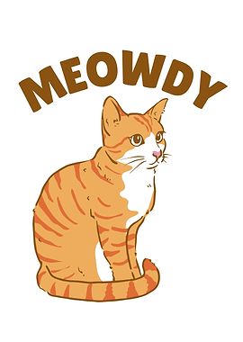 Meowdy Cat Illustration