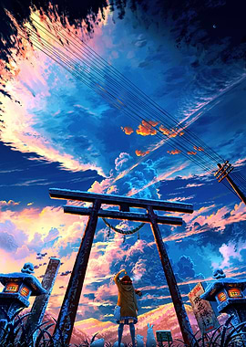 Torii Gate at Sunset