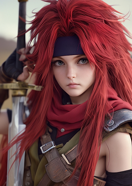 Red-haired Warrior with Sword