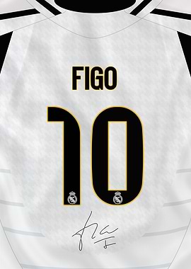 Luis Figo Real Madrid Jersey Number 10