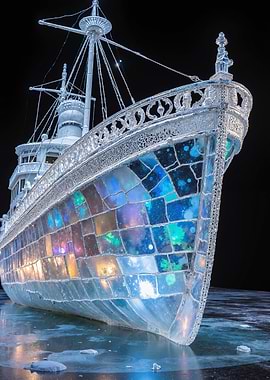 Ice Ship Sculpture