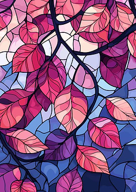 Stained Glass Leaves
