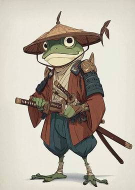 Frog Samurai Warrior