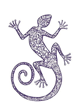 Ornate Lizard Illustration
