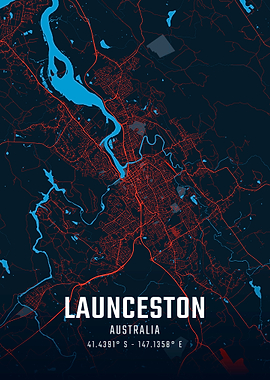 Launceston City Map