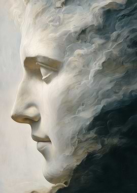 Marble Face in Clouds