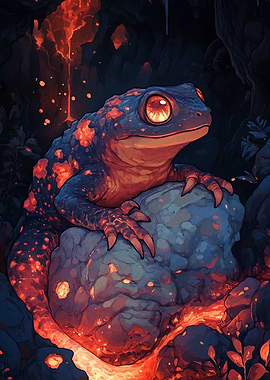 Lava Toad on Rock
