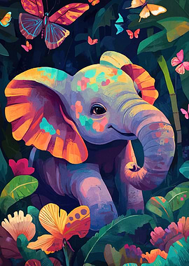 Elephant Jungle Butterflies