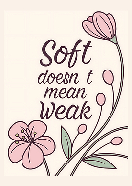 Soft Doesn't Mean Weak Floral Art