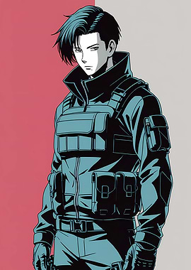 Anime Soldier with Tactical Gear