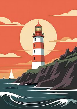 Lighthouse by the Sea