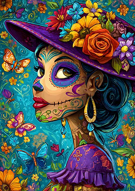 Day of the Dead Woman Portrait