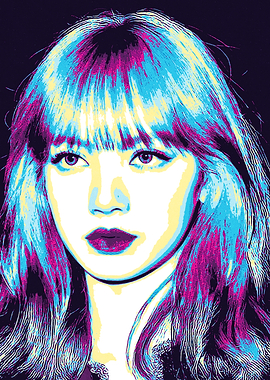 Lisa from Blackpink Pop Art Portrait
