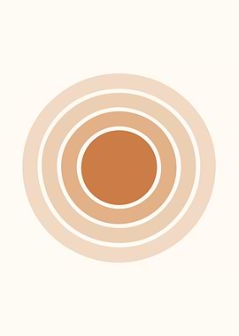 Abstract Circle Art in Earth Tones