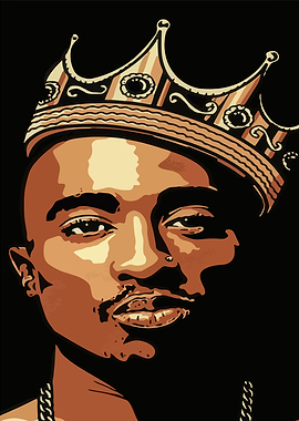 Tupac Shakur King Portrait