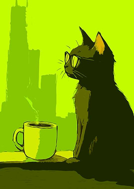 Cat and Coffee