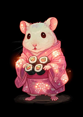Sushi Rat in Kimono