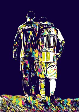Ronaldo and Messi Pop Art