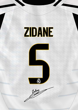 Zinedine Zidane Madrid Jersey Number 5