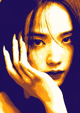 Portrait of a Jisoo in Gold Tones