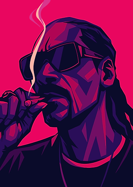 Snoop Dogg Smoking Portrait